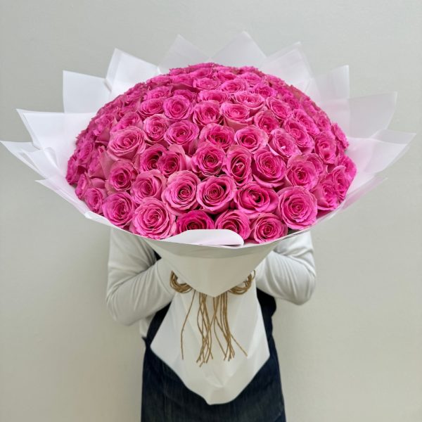 100 pink rose bouquet